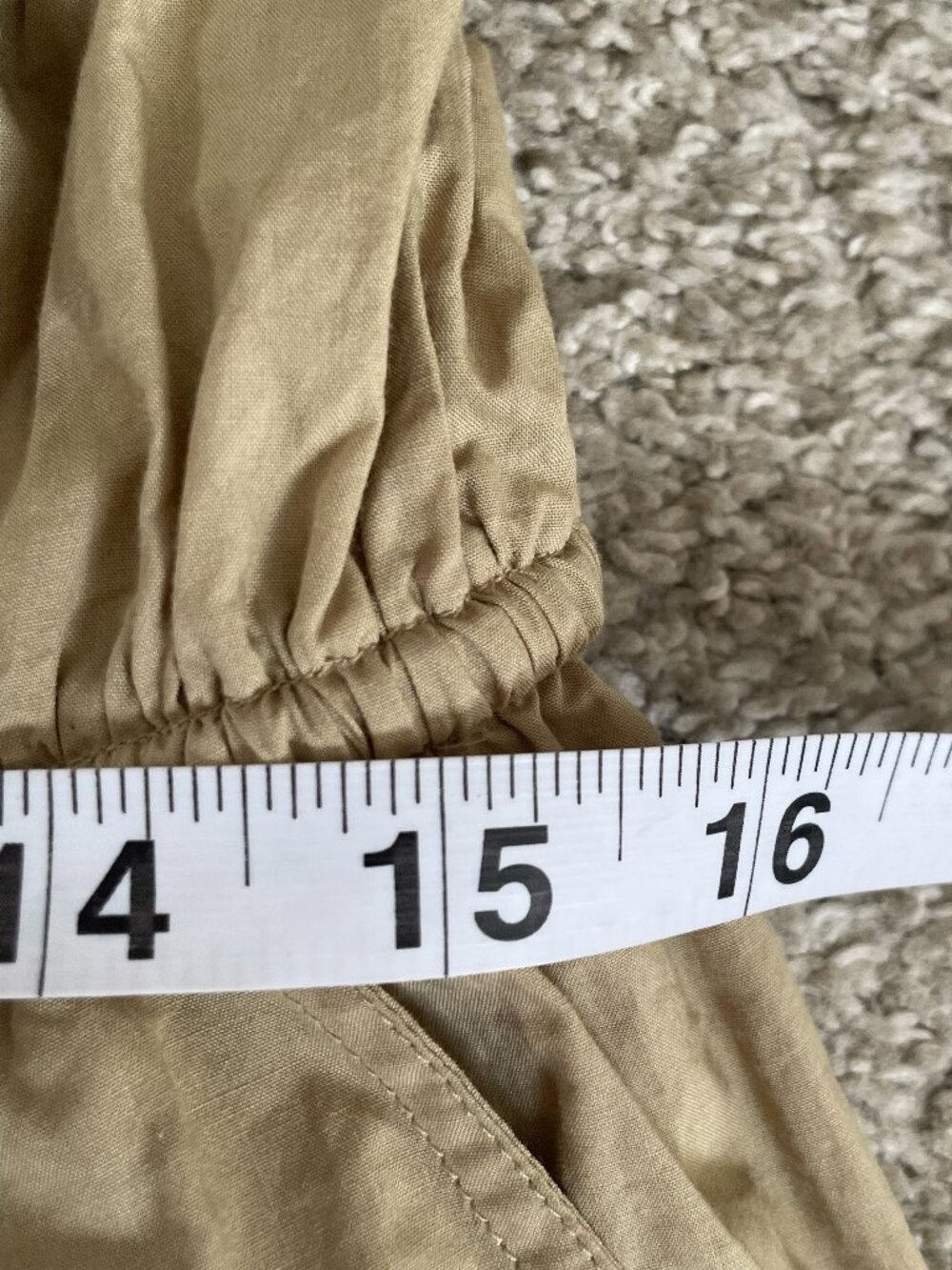 ULLA JOHNSON Amalie Jumpsuit Beige Khaki Cotton Poplin Tan, Size 8 - Picture 13 of 13